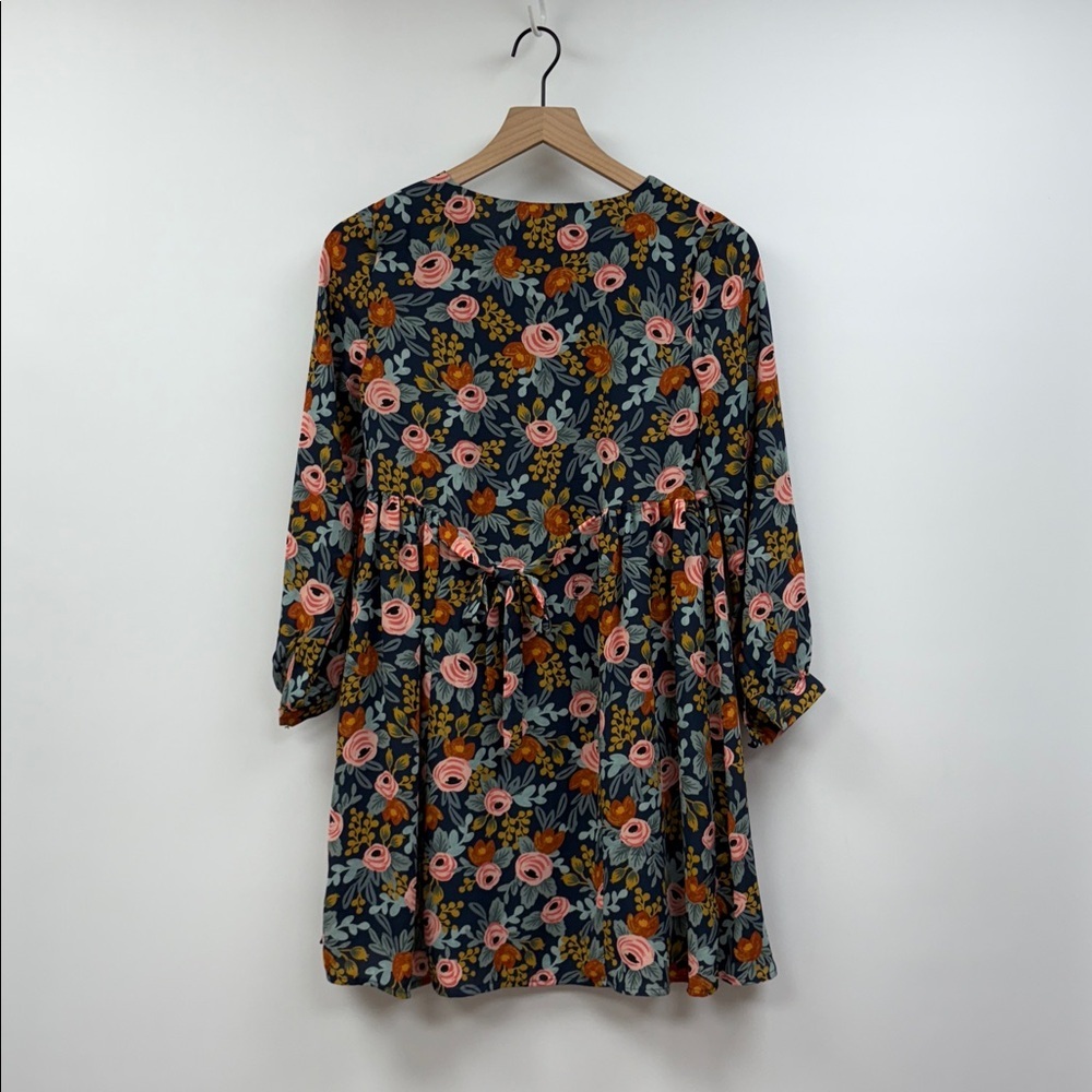 Anthropologie Rifle Paper Co. Efflorescence Floral Swing Mini Dress XXS - Picture 5 of 9
